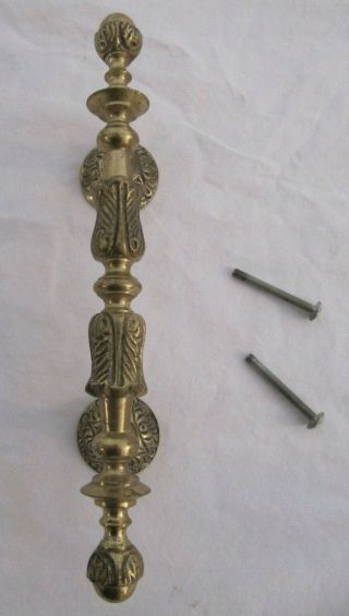 Vintage Solid Brass Cast Drawer Door Pull Large 8 1/2 