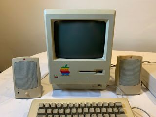 Apple Macintosh 512K Model Computer With Keyboard,  Mouse,  Speakers & Ext 5.  25 