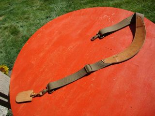 Vtg Hartmann Belting Leather & Nylon & Brass Replacement Strap & Luggage Tag