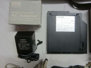 VTG Tandy 102 Portable Computer Case Adapter Manuals Printer Cable Laptop 2