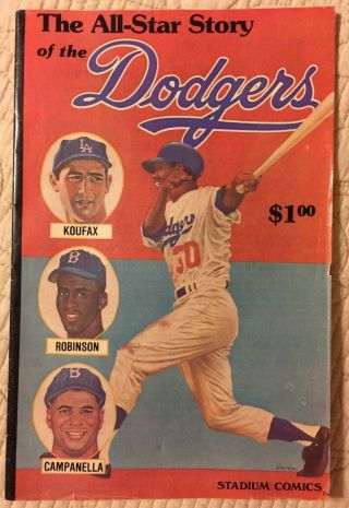 The All - Star Story Of The Dodgers Vol.  1 No.  1 Stadium Comics /1979