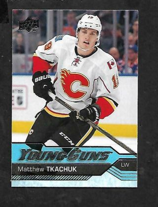 2016 - 17 Upper Deck Nhl Hockey Young Gun: 231 Matthew Tkachuk Rc,  Calgary