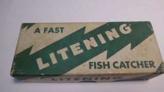 Vintage Fishing Lure Box Litening L@@k