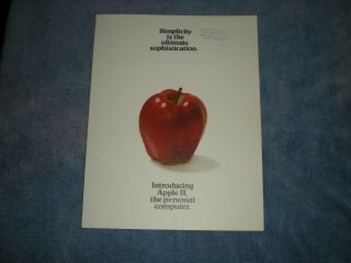 Extremely Rare 1977 1st Apple Ii Computer Advertising Brochure For Stores Only