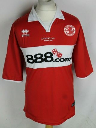 Vintage Middlesbrough Carling Cup Winners 2004 Home Shirt Mens Xl Errea Rare