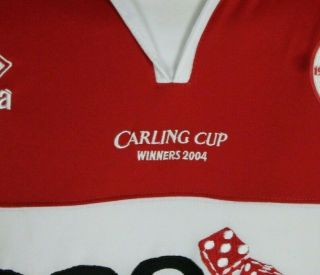 VINTAGE MIDDLESBROUGH CARLING CUP WINNERS 2004 HOME SHIRT MENS XL ERREA RARE 3