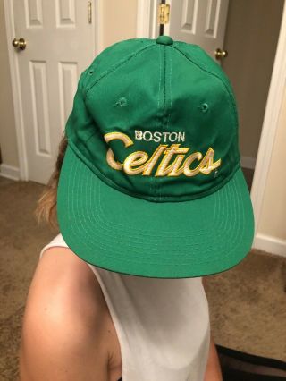 Vintage 90’s Boston Celtics Snapback Hat Nba Green Sports Specialties