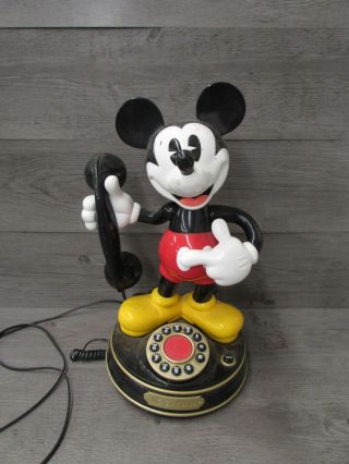 Vintage Mickey Mouse Push Button Animated Talking Telephone