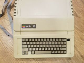 Vintage Apple Iie Computer,  Monitor,  Disc Drive,  Mouse