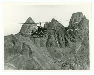 Photograph Of Westland Sioux Xt150 Royal Marine Commando Air Troops - Aden 1965