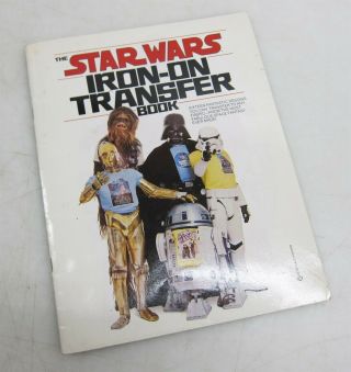 Vintage Star Wars Iron - On Transfer Book (1977) 14 Sheets Ballantine