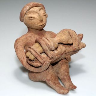Extremely Rare - Near East Terracotta Idol Statue Circa 1000 - 700 Bc