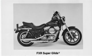 Vintage 1991 Harley - Davidson Fxr Glide Dealer Press Photo