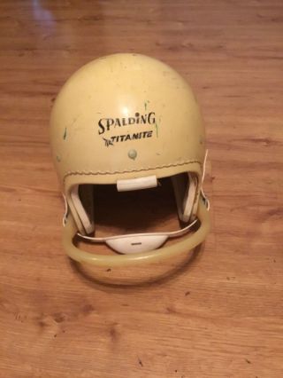 Vintage Spalding Football Helmet & Chin Strap (size 6 7/8 - 7) 62 - 272 Made In Usa