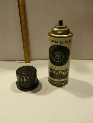 Vintage Seymour Spruce Pray Paint Can,  Flat Black,  1 Pint