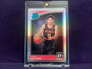 2018 - 19 Trae Young Donruss Optic Holo Silver Prism