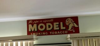 Model Smoking Tobacco Vintage Sign Very (metal)