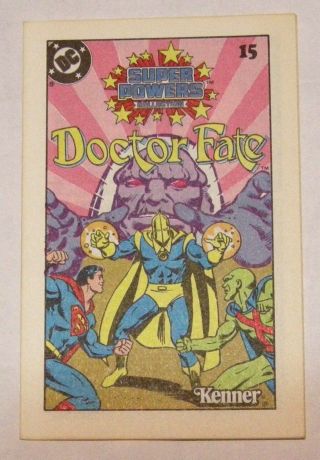 Vintage Dc Powers Dr Fate Action Figure Mini Comic Book 15 Kenner 1985