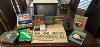 Commodore 128 Computer &.  Disk Drive,  Joystick,  Tons Of Software