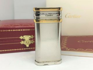 Rare Auth Cartier Trinity Decor 3 - Color 3 - Rings Gold Oval Lighter Ca120148