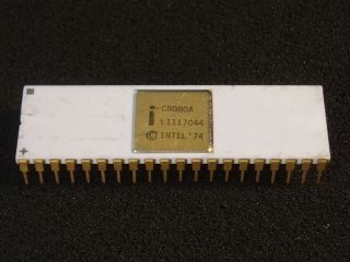 Rare Intel C8080A CPU Chip 8 - Bit White Ceramic Gold Plated Leads Microprocessor 2