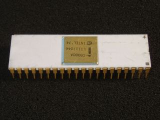 Rare Intel C8080A CPU Chip 8 - Bit White Ceramic Gold Plated Leads Microprocessor 3