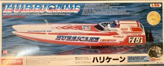 Vintage Rc Boat Kyosho Hurricane 760mm Lss Twin Electric