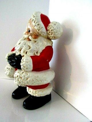 Vintage Santa Claus Figurine Hand Painted Christmas Ceramic 14 " H