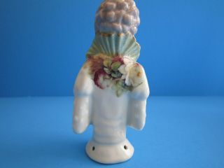 Antique Vtg Bisque Porcelain Victorian Lady Half Doll German? for Pin Cushion 2