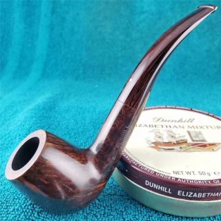 1985 Dunhill Chestnut Big Group 5 3/4 Bent English Estate Pipe Flame Grain