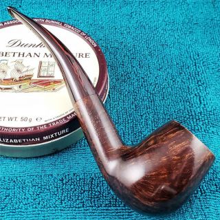 1985 Dunhill CHESTNUT BIG GROUP 5 3/4 BENT ENGLISH Estate Pipe FLAME GRAIN 3