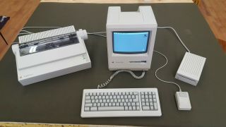 Apple Macintosh Plus - M0001a,  Imagewriter Ii,  Covers,  External Floppy