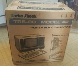 Vintage Tandy Radio Shack Trs - 80 4p Computer To Boot W/box/manuals