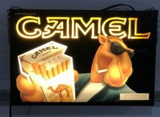 Vintage 1993 Joe Camel Neon Lighted Bar Sign Camel Lights R.  J.  Reynolds 24x7x5 "
