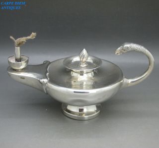 Antique Good Solid Sterling Silver Aladdin 