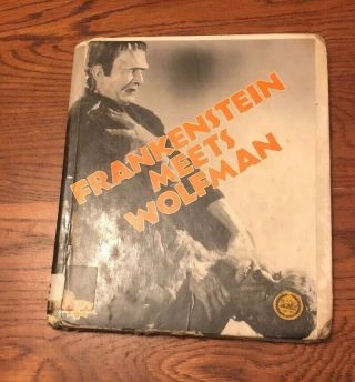 Crestwood House Universal Monsters Frankenstein Meets Wolfman Lon Chaney Hc Book