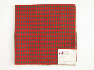 Alexander Girard Herman Miller Fabric Sample Green Red Diamonds Label