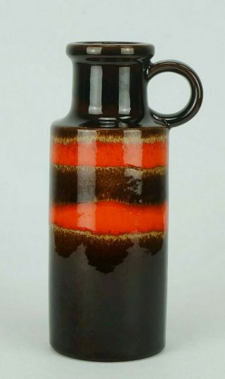 Vintage West German Scheurich Vase Brown Orange Beige 401 - 20