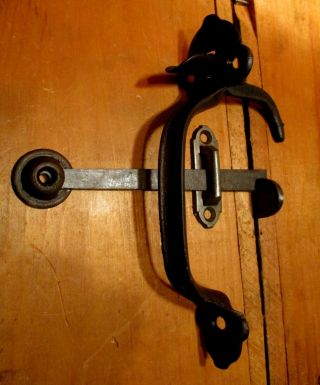 Old 7 " Cast Iron Thumb Latch Door Handle Vintage Door Hardware Door Pull