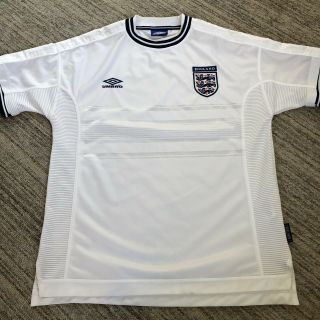 England Home Shirt 1999 2000 2001 Large Umbro Vintage Rare World Cup Euros L