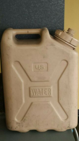 Vintage Us Army Military Water Jerry Can 5 Gallon Plastic
