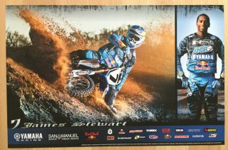 Vintage James Bubba Stewart 7 Yamaha Racing 11x17 Poster Ama Supercross Champ