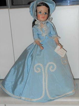 Vintage Madame Alexander 21” Portrait Doll Blue Dress W Wrist Tag