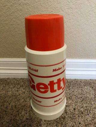 Vintage Getty Oil Thermos - Make Safety A Habit