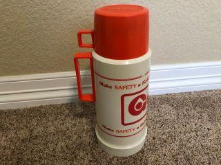 Vintage Getty Oil Thermos - Make Safety A Habit 2