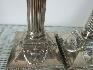 Fabulous Pair Antique 19th Century English Silver Plate Candlesticks 3245 Grams 2