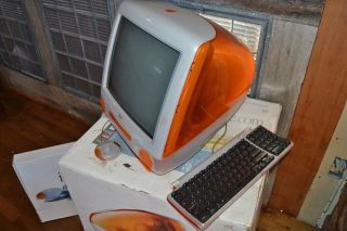 Vintage Apple Orange PowerPC G3 DV iMac w/Orig Box,  Keyboard,  Mouse M5521 2