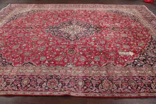 Vintage Traditional Floral Red Ardakan Area Rug Hand - Knotted Living Room 10 