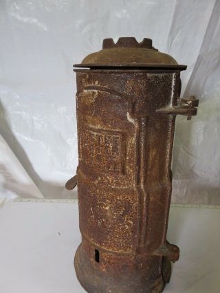 Antique Mustee Water Heater Tankless W/ Coils Cast Iron 18 " Tall
