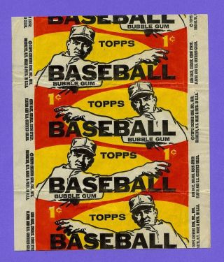 1959 Topps Baseball 1 Cent Wrapper Ex,